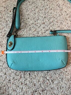 Joy Susan Turquoise Leather Crossbody Bag